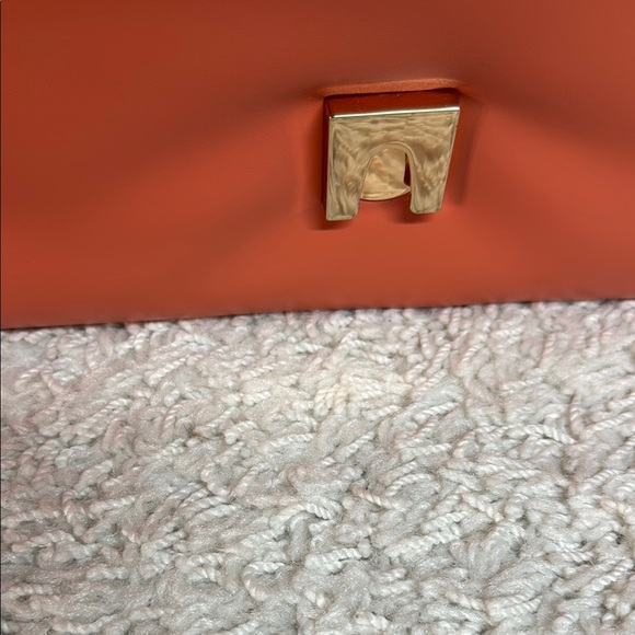 Orange Quilted Chain Shoulder Bag - Picture 8 of 12